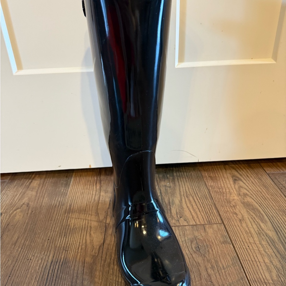 Hunter Black Adjustable Gloss Boots - Picture 6 of 7